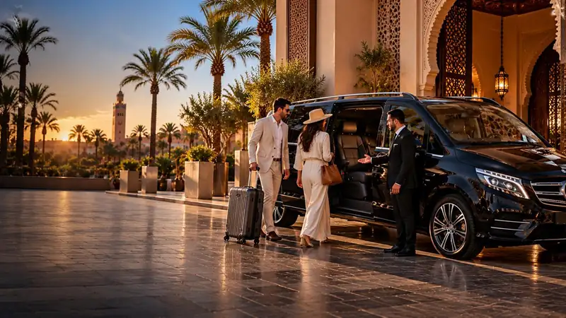 من مطار مراكش إلى الفندق أو الرياض